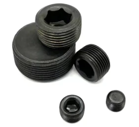 Hexagonal svart oljeplugg Kolstål 8.8 Grade